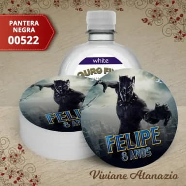 Adesivo Água Ouro Fino Pantera Negra - 00522