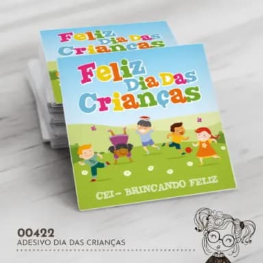 Adesivo Quadrado Dia das Crianças - 00422