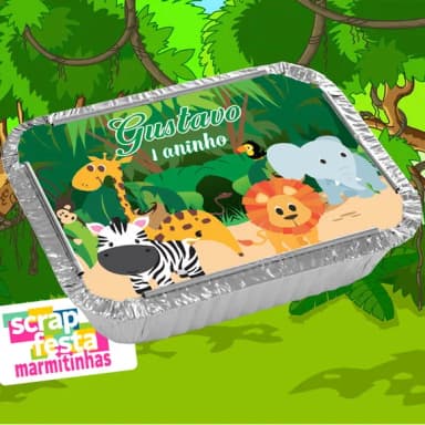 Marmitinha Personalizada Festa Safari
