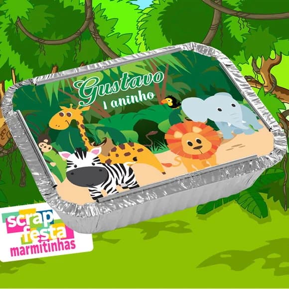 Marmitinha Personalizada Festa Safari