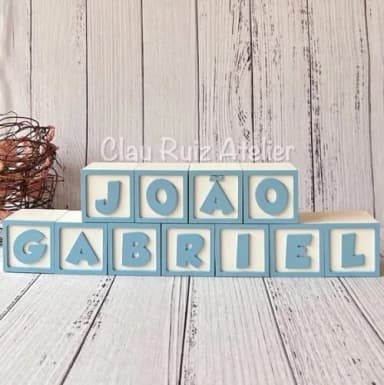 Cubos 6x6cm Ggg Ts - Decoração Bebê