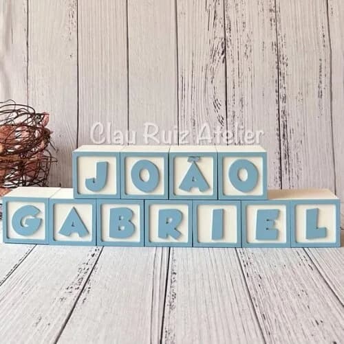 Cubos 6x6cm Ggg Ts - Decoração Bebê