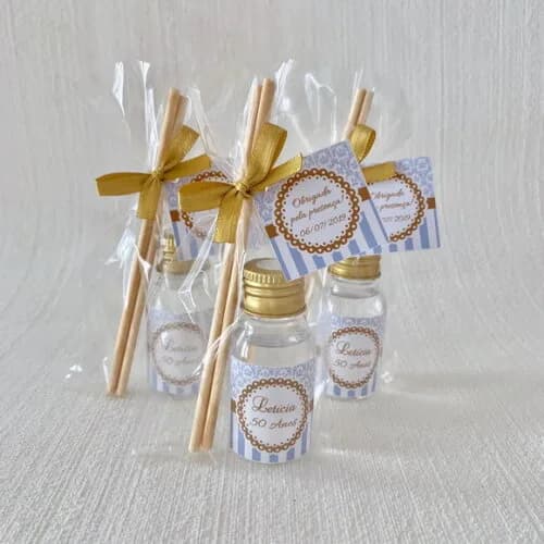 Lembrança 50 anos Aromatizador Azul e dourado