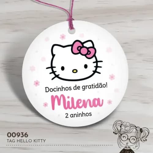Tag Redonda Hello Kitty - 00936