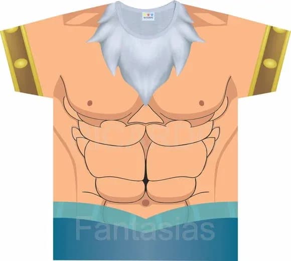 Camiseta Estampa Vikings Guerreiro Nórdico Adulto Rei do Mar