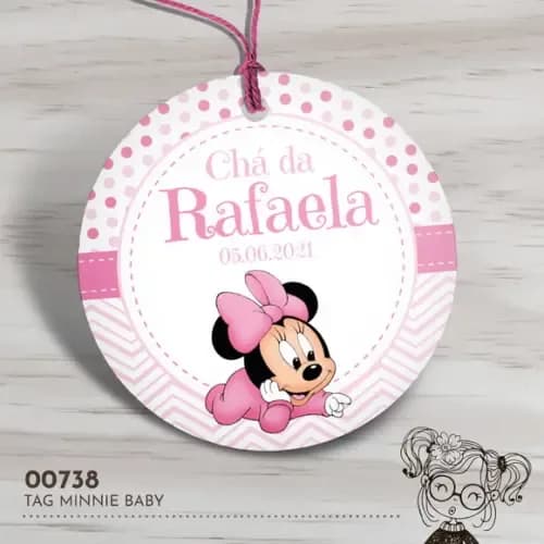 Tag Redonda Minnie Baby - 00738
