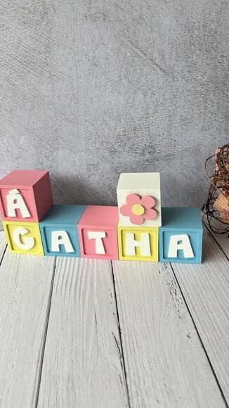 Candy Colors - Cubos 6x6 Decoração Bebê - Cubos Ts