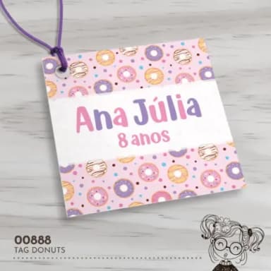 Tag Quadrada Donuts - 00888