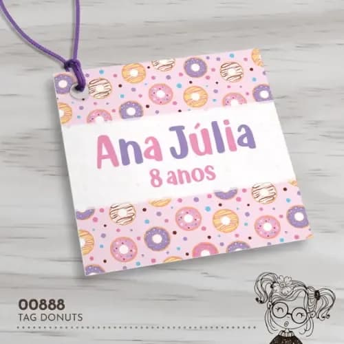 Tag Quadrada Donuts - 00888