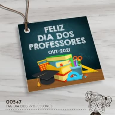 Tag Quadrada Dia dos Professores - 00547