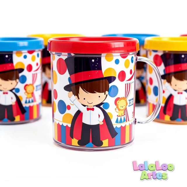 Caneca Circo Menina e Menino Personalizada