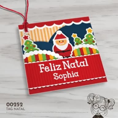 Tag Quadrada Natal - 00252