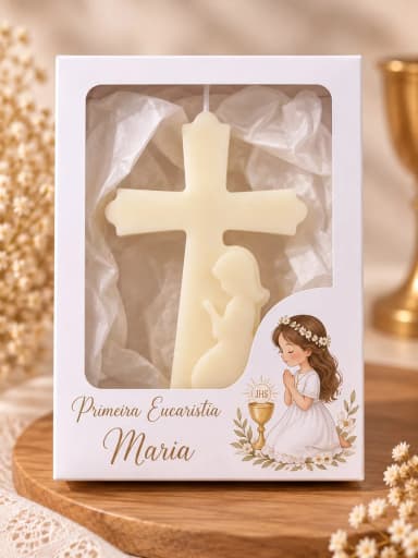 Vela Primeira Eucaristia – Cruz com menina