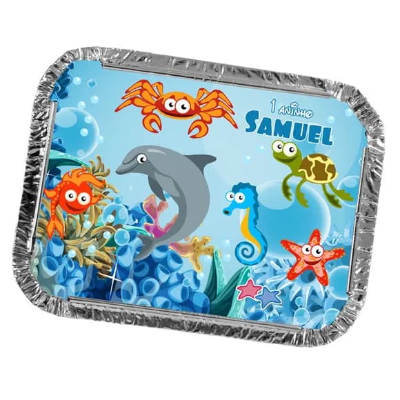 Marmitinha Personalizada 220ml Fundo do Mar