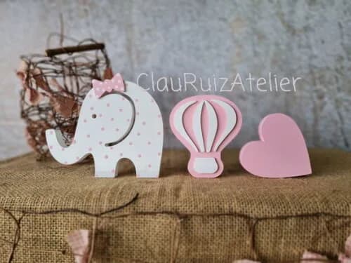 Balão Baby + Elefantinha + Coração