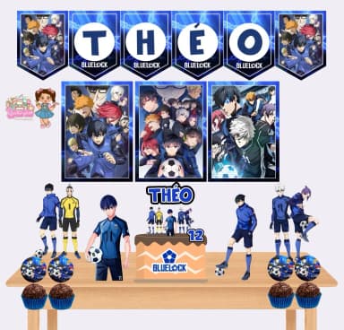 Kit Festa Só Um Bolinho BLUE LOCK - Decoração de Festa