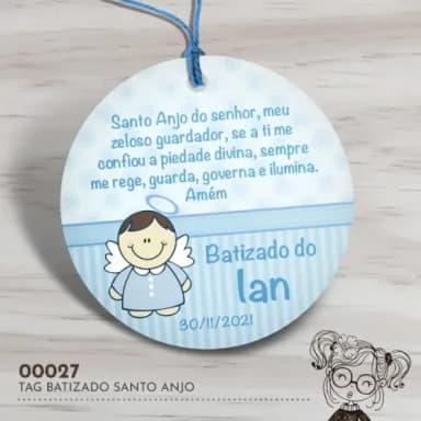 Tag Redonda Oração Santo Anjo - 00027