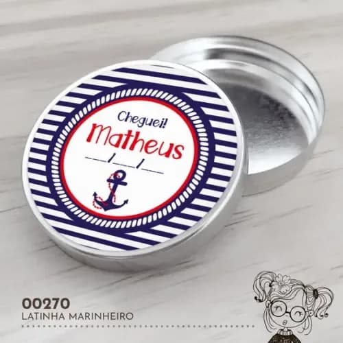 Latinha Adesivada Marinheiro - 00270