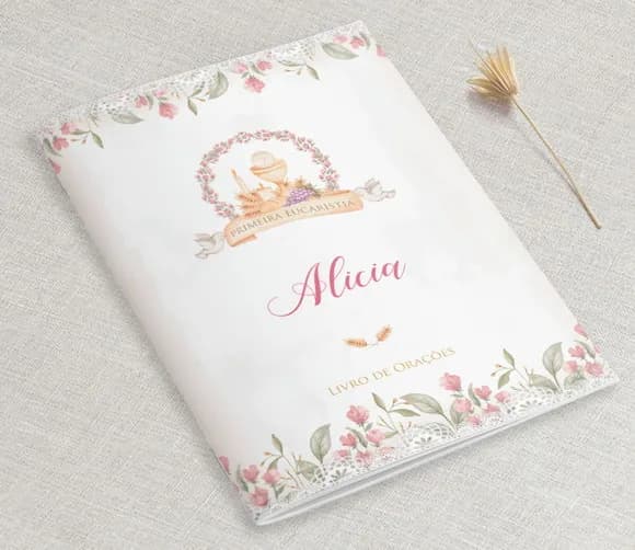 Lembrancinha Eucaristia - Livrinho De Orações - Divino Rosa