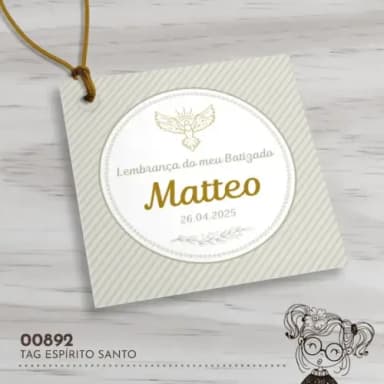 Tag Quadrada Espírito Santo - 00892