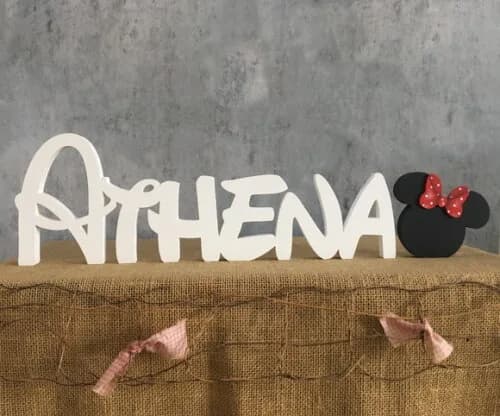 Letras Decorativas Festa Disney MInnie
