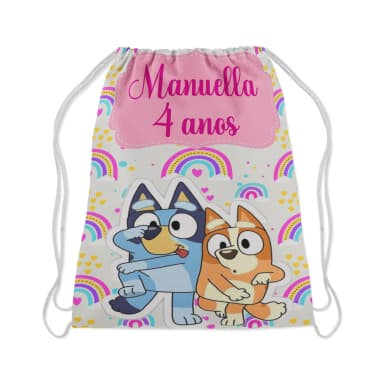 Mochilinha Personalizada do Bluey e Bingo