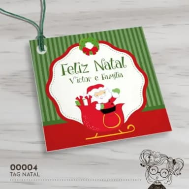 Tag Quadrada Natal - 00004