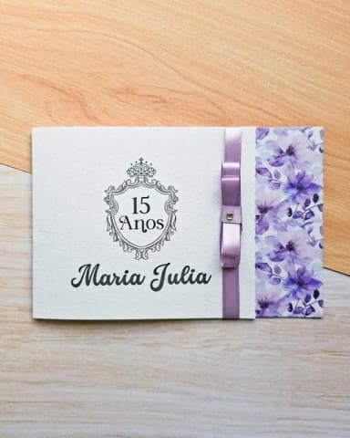 Convite Roxo Debutante 15 Anos