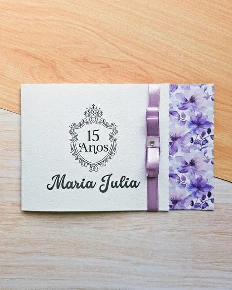 Convite Roxo Debutante 15 Anos