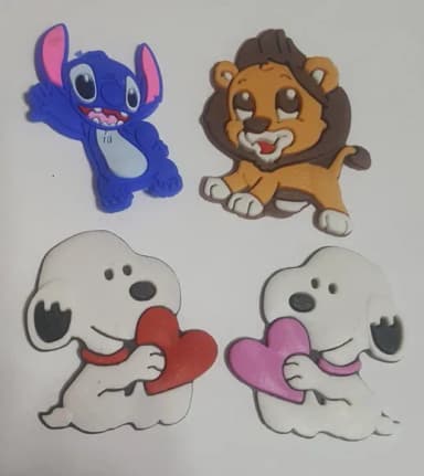 Apliques de Animais Variado Emborrachado - Pcts C/10 Unds