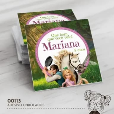 Adesivo Quadrado Enrolados - 00113
