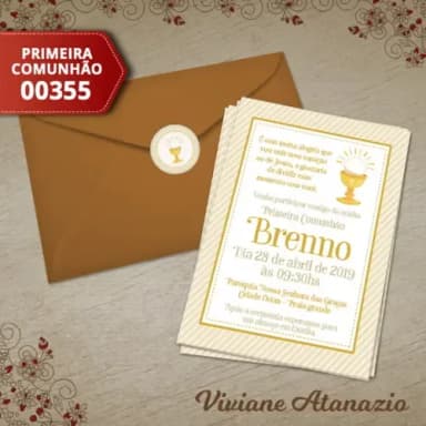 Convite Primeira Comunhão - 00355
