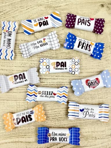 Balas Personalizadas Dia dos Pais - 50 Unidades