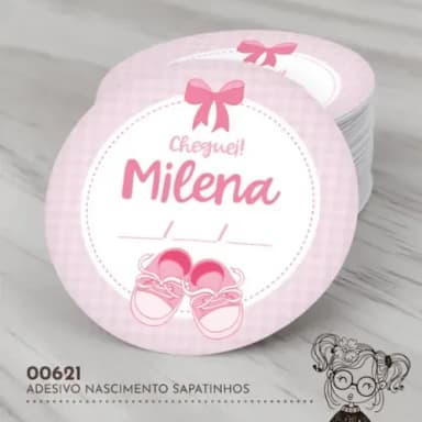 Adesivo Redondo Sapatinhos - 00621