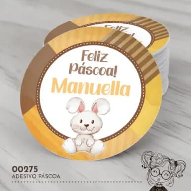 Adesivo Redondo Páscoa - 00275