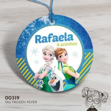 Tag Redonda Frozen Fever - 00319