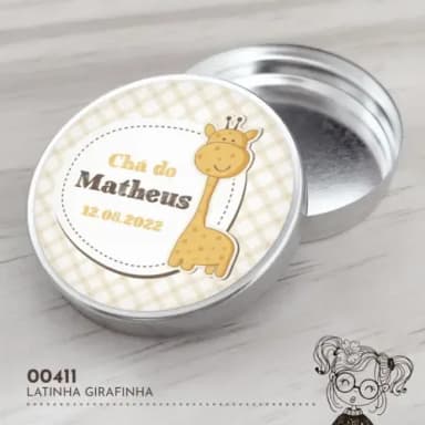 Latinha Adesivada Girafinha - 00411
