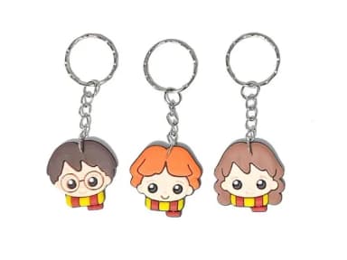 Chaveiro Harry Potter Emborrachado Pacote com 6 Unidades