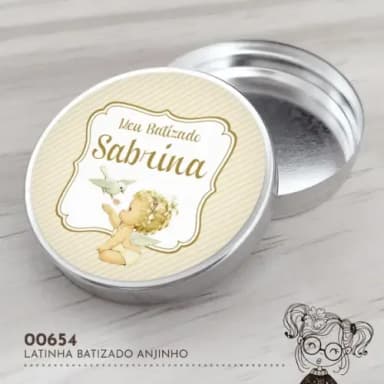 Latinha Adesivada Anjinho - 00654