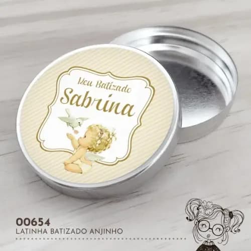 Latinha Adesivada Anjinho - 00654