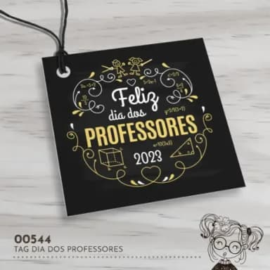 Tag Quadrada Dia dos Professores - 00544
