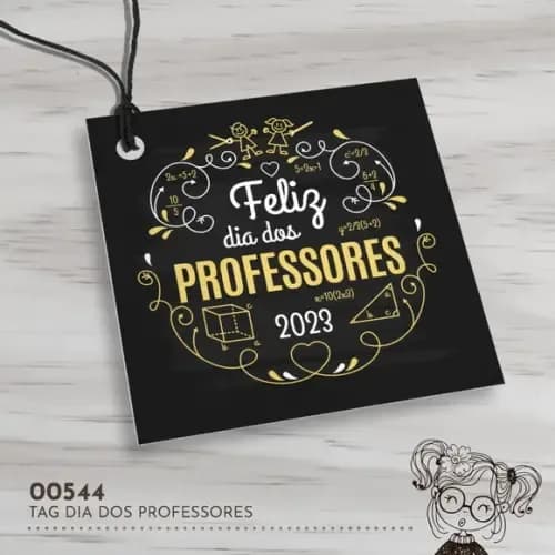 Tag Quadrada Dia dos Professores - 00544