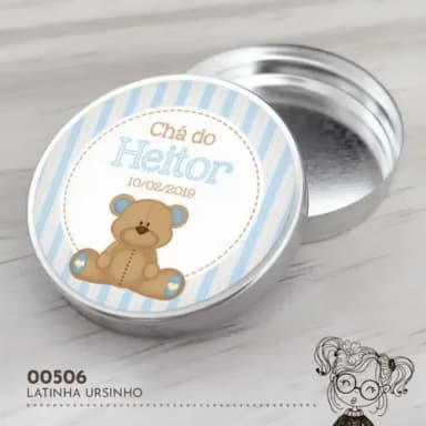 Latinha Adesivada Ursinho - 00506