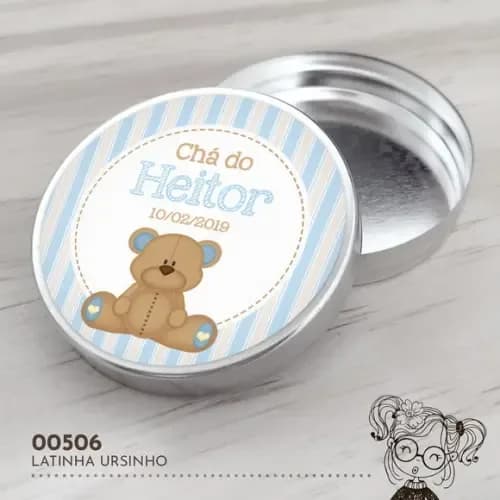 Latinha Adesivada Ursinho - 00506