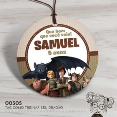 Tag Redonda Como Treinar Seu Dragão - 00305