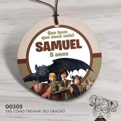 Tag Redonda Como Treinar Seu Dragão - 00305