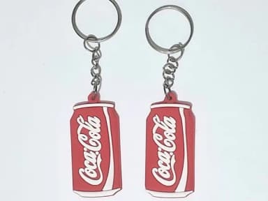Chaveiro Coca Cola Emborrachado Pacotes com 6 Unidades
