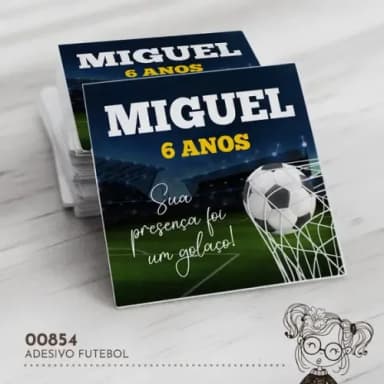 Adesivo Quadrado Futebol - 00854
