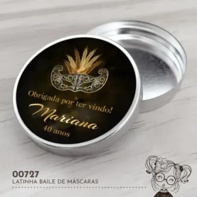 Latinha Adesivada Baile de Máscaras - 00727