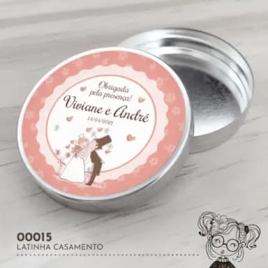Latinha Adesivada Casamento - 00015